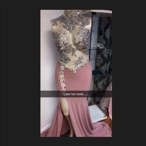 Rose gold prom dress